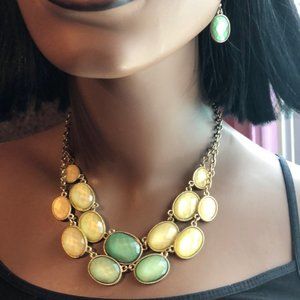 Multi Color  Necklace and Earrings